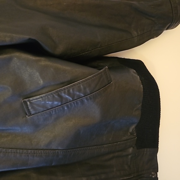 VTG EXPLOSIVE Black Cowhide Leather Motorcycle Biker Jacket - Picture 6 of 11